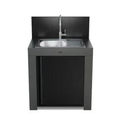 Meuble Évier avec Égouttoir 80 cm Gris Cargo - ENO