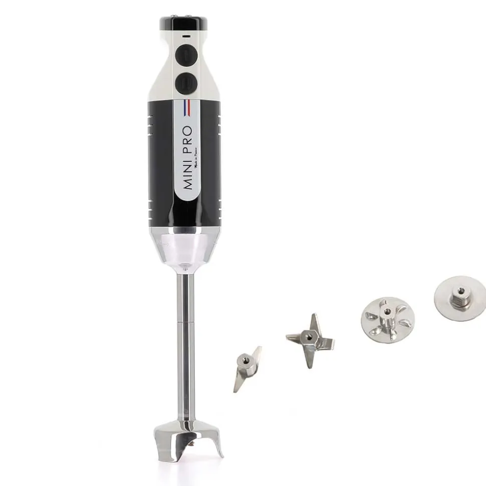 Mixeur plongeant polyvalent mini-pro Noir Blanc 4 couteaux - DYNAMIC