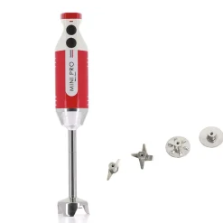 Mixeur plongeant polyvalent mini-pro Rouge 4 couteaux - DYNAMIC
