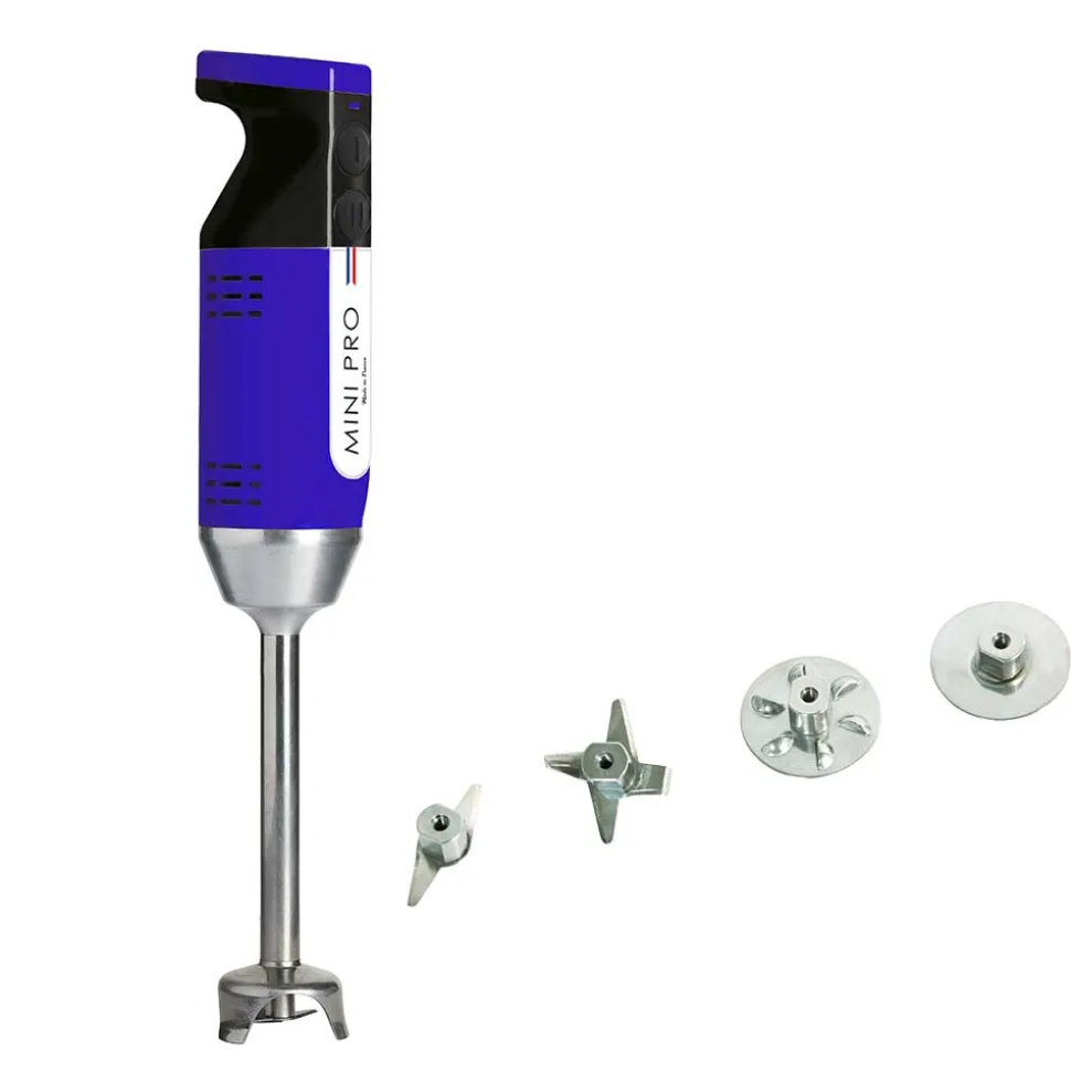 Mixeur plongeant polyvalent mini-pro Bleu Noir 4 couteaux - DYNAMIC