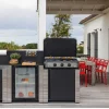 Module Plancha Surbaissé 80 cm Noir Inox - ENO