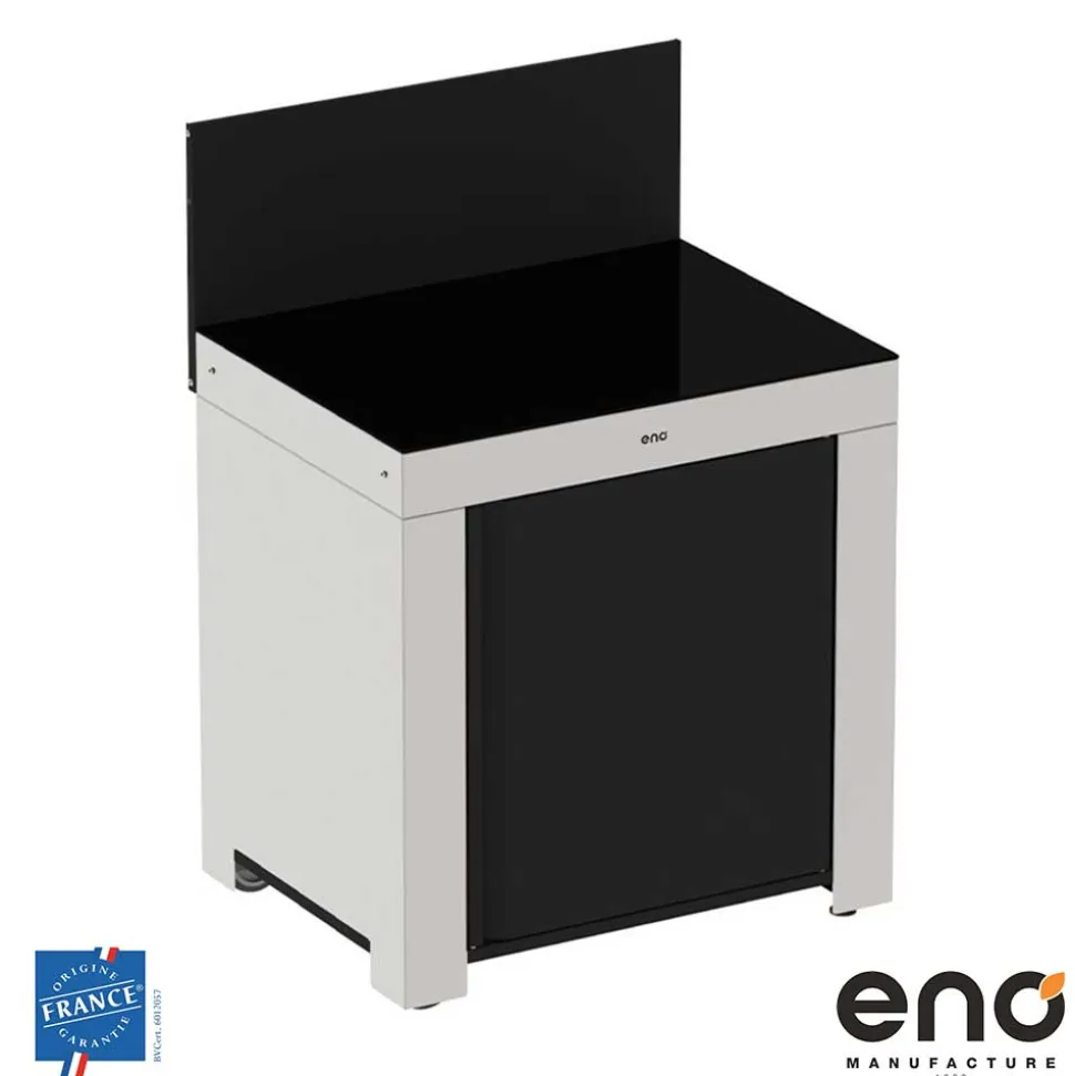 Module Plan de Travail 80 cm Noir Inox - ENO