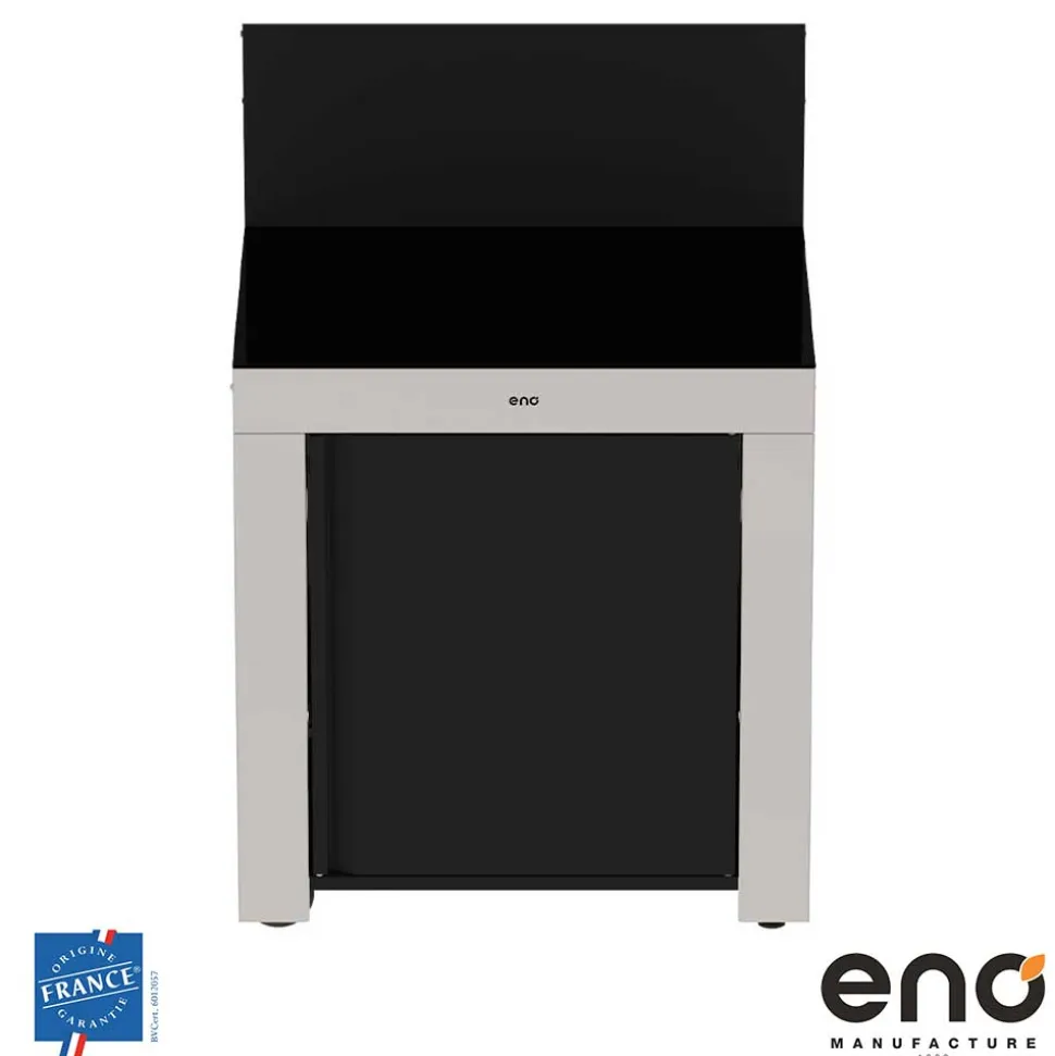 Module Plan de Travail 80 cm Noir Inox - ENO