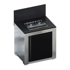 Module Table MASTER Encastrée 80 cm Noir et Inox - ENO