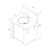 Module Évier 80 cm Noir Inox - ENO