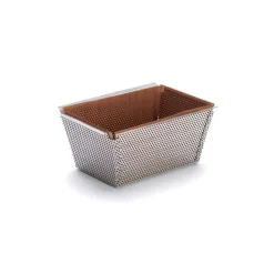 Moule à cake rectangulaire fond amovible 15 cm + 2 feuilles cuisson - DE BUYER