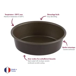 Moule à Manqué Rond uni antiadhérent - GOBEL