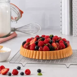 Moule à Tarte renversée cannelé en fer blanc 28 cm - GOBEL