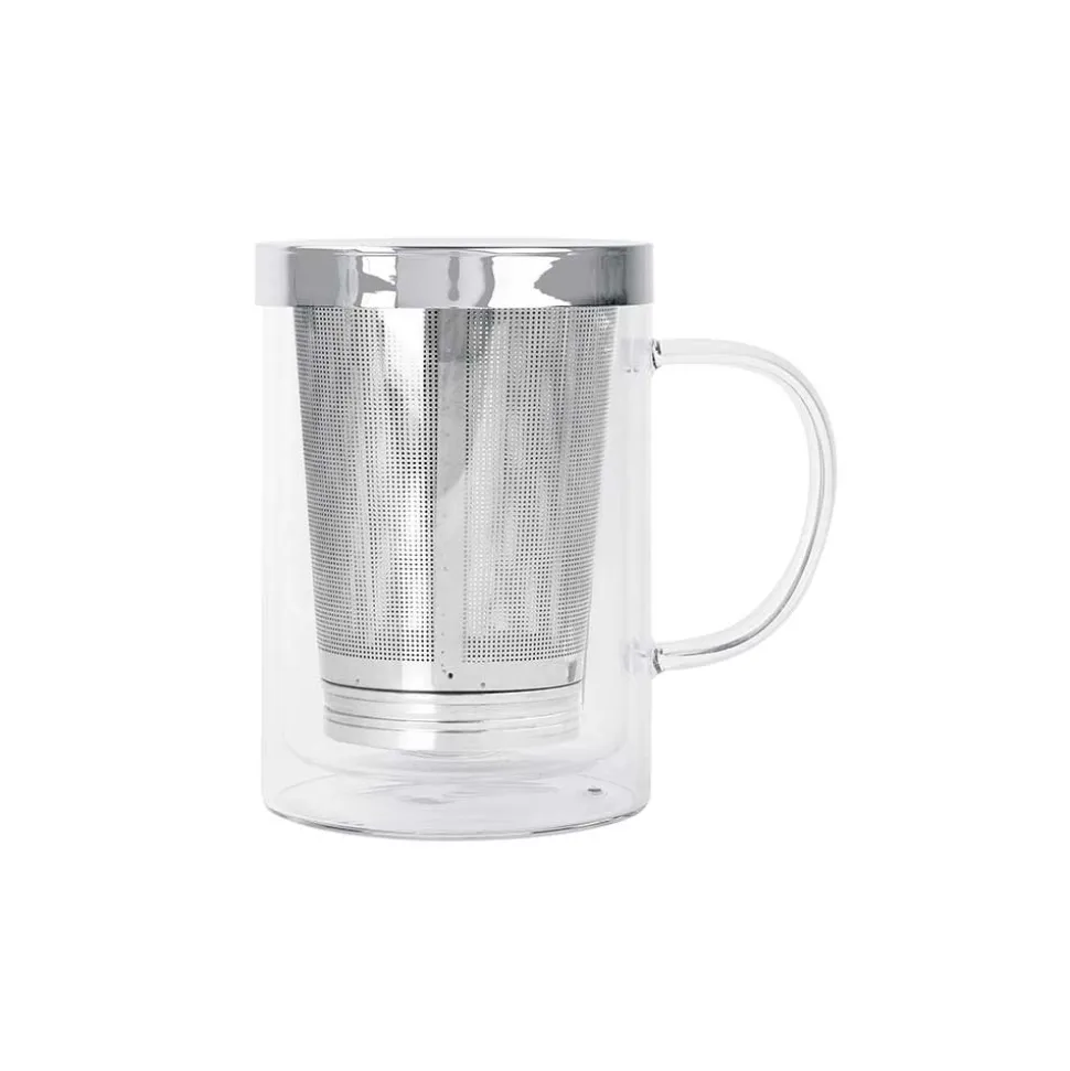 Mug Théière Verbena verre et inox - CRISTEL