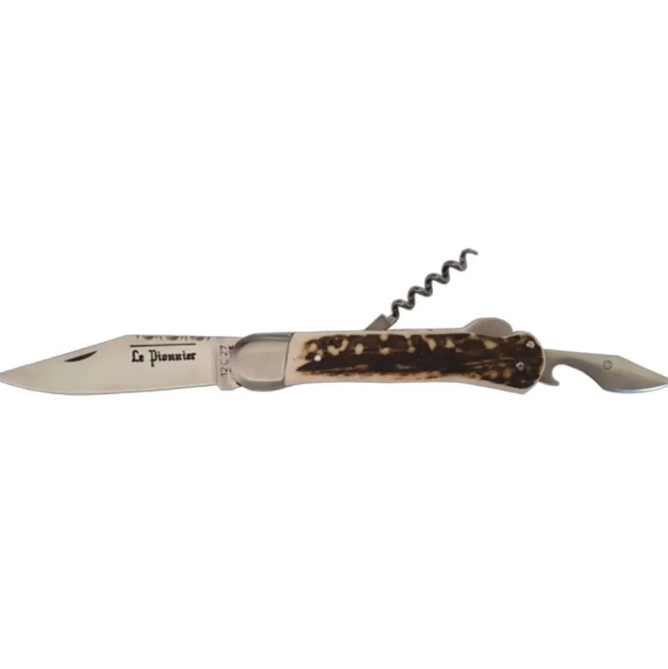 Outil multifonction pliable Le Pionnier Chasse Bois de cerf 3 pièces - DOURIS CHASTEL