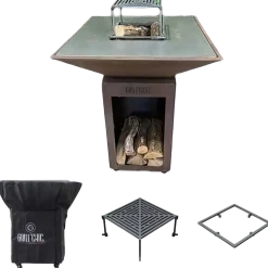 Pack Printemps Brasero Auvergnat Carré CORTEN - GRILL CHIC