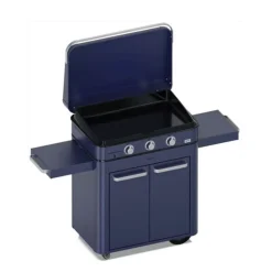Plancha Gaz ENOSIGN 80 sur Chariot Bleu Navy - ENO