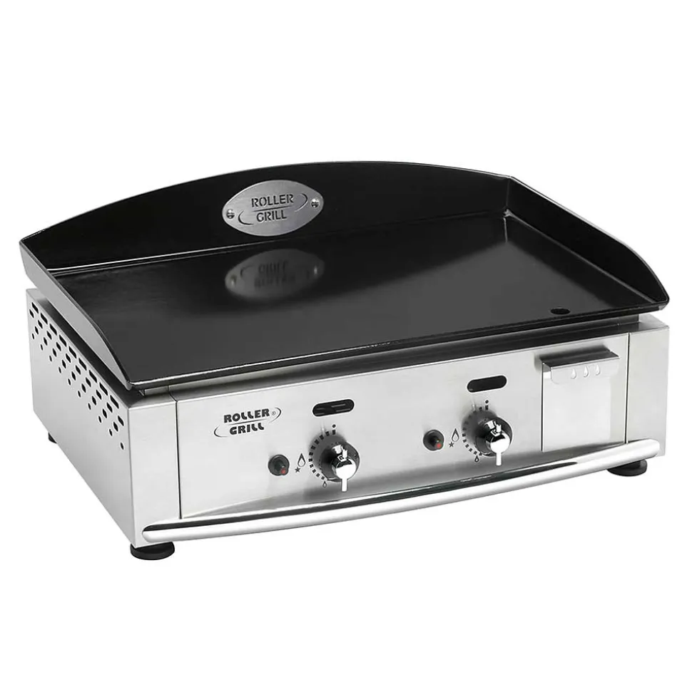 Plancha gaz inox 60 avec plaque en Acier émaillé - ROLLER GRILL