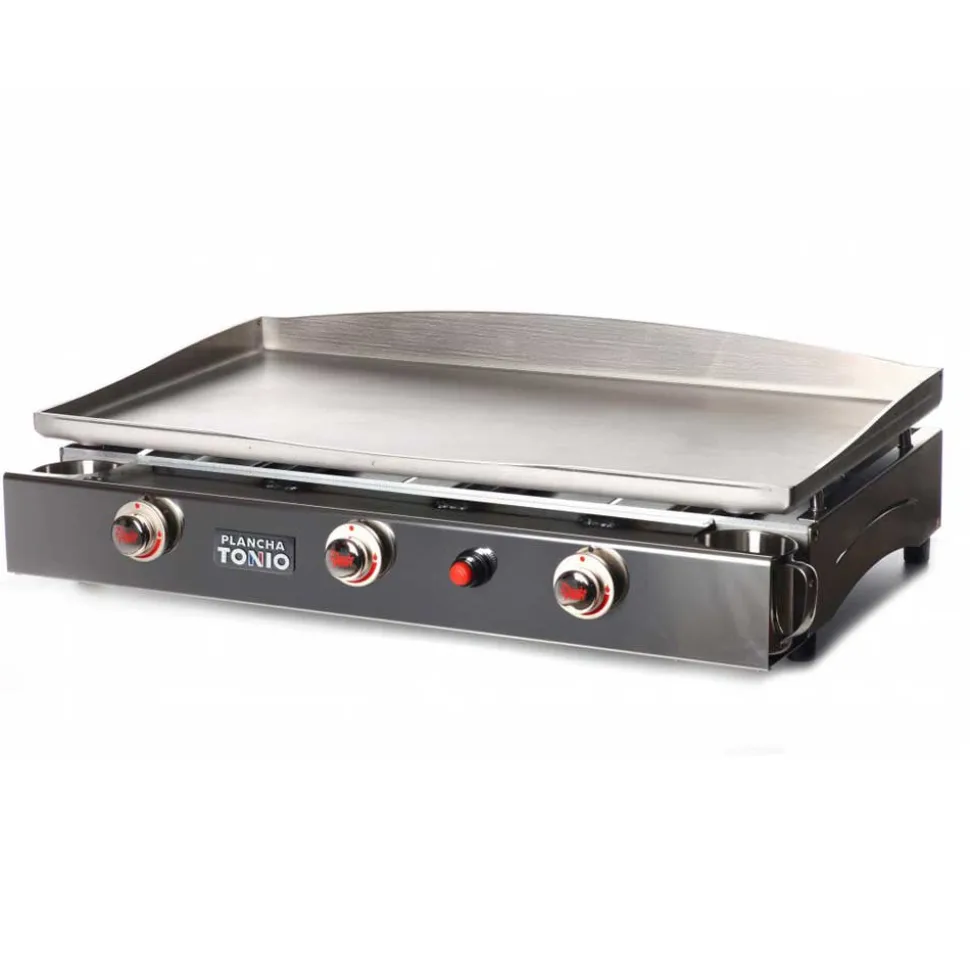 Plancha gaz inox LAGOA 3 feux - PLANCHA TONIO