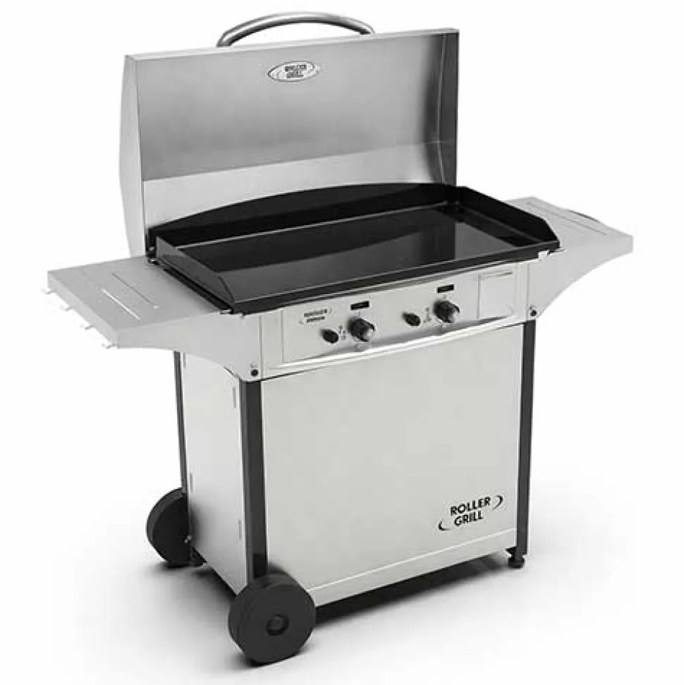 Plancha électrique inox 60 avec chariot - ROLLER GRILL