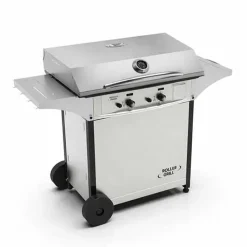 Plancha électrique inox 60 avec chariot - ROLLER GRILL
