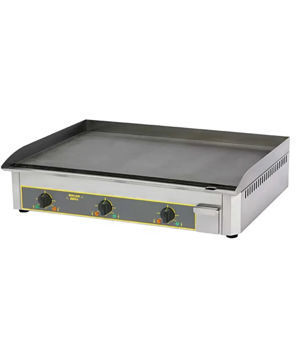 Plancha électrique inox avec plaque en acier – ROLLER GRILL