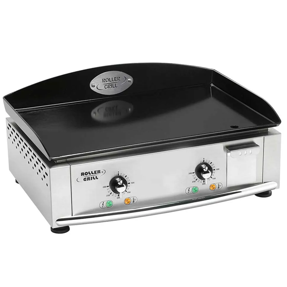 Plancha électrique inox 60 plaque acier émaillé - ROLLER GRILL