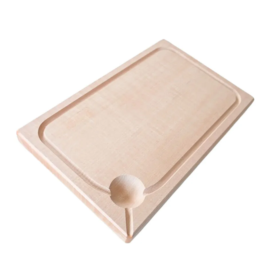 Planche à découper monobloc avec rigole en Hêtre - TOURNABOIS