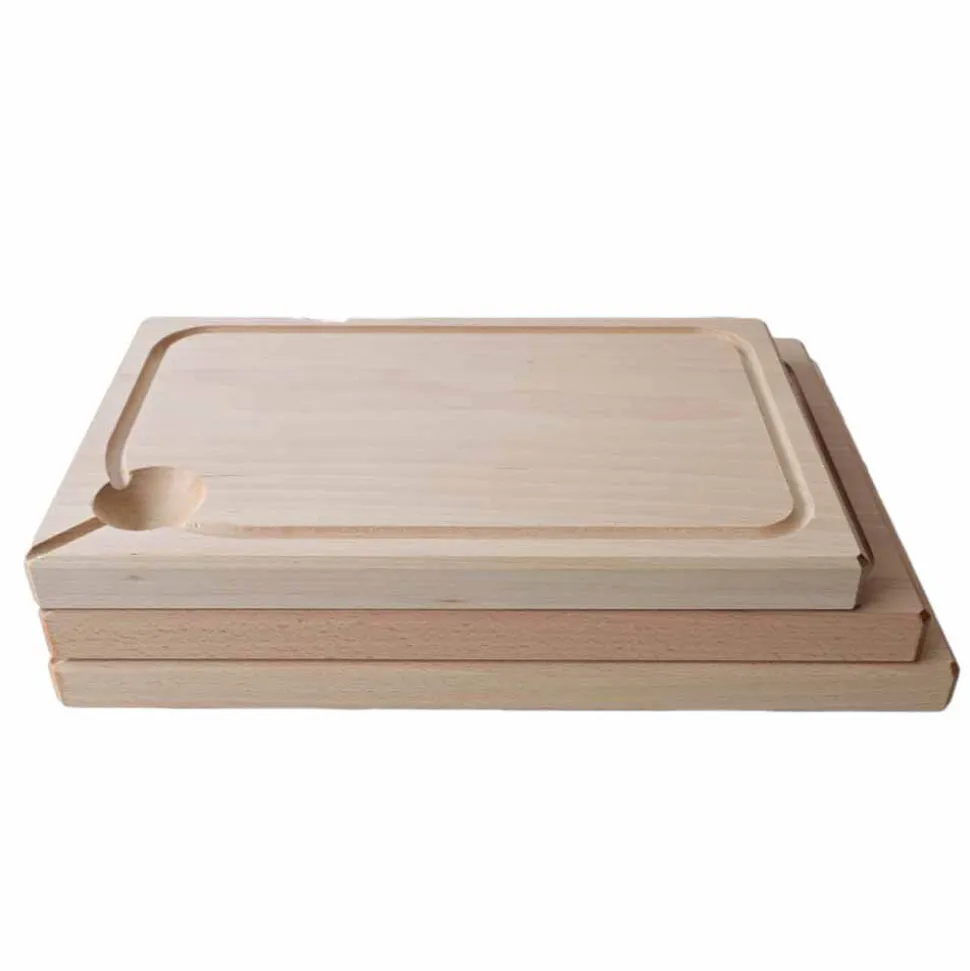 Planche à découper monobloc avec rigole en Hêtre - TOURNABOIS