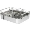 Plat à Four Inox 35 cm avec accessoires - CRISTEL