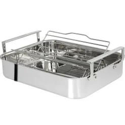 Plat à Four Inox 35 cm avec accessoires - CRISTEL