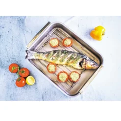 Plat à Four Inox 35 cm avec accessoires - CRISTEL