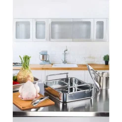 Plat à Four Inox 40 cm avec accessoires - CRISTEL