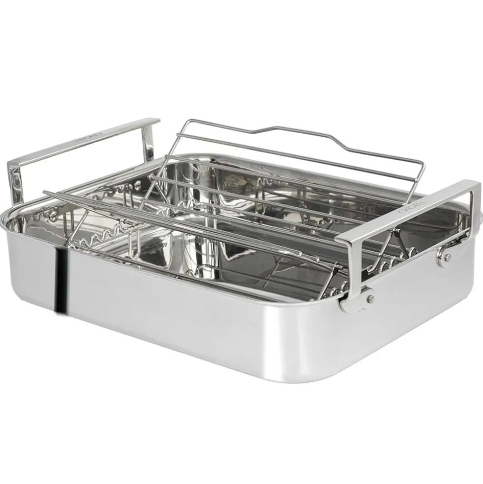 Plat à Four Inox 40 cm avec accessoires - CRISTEL
