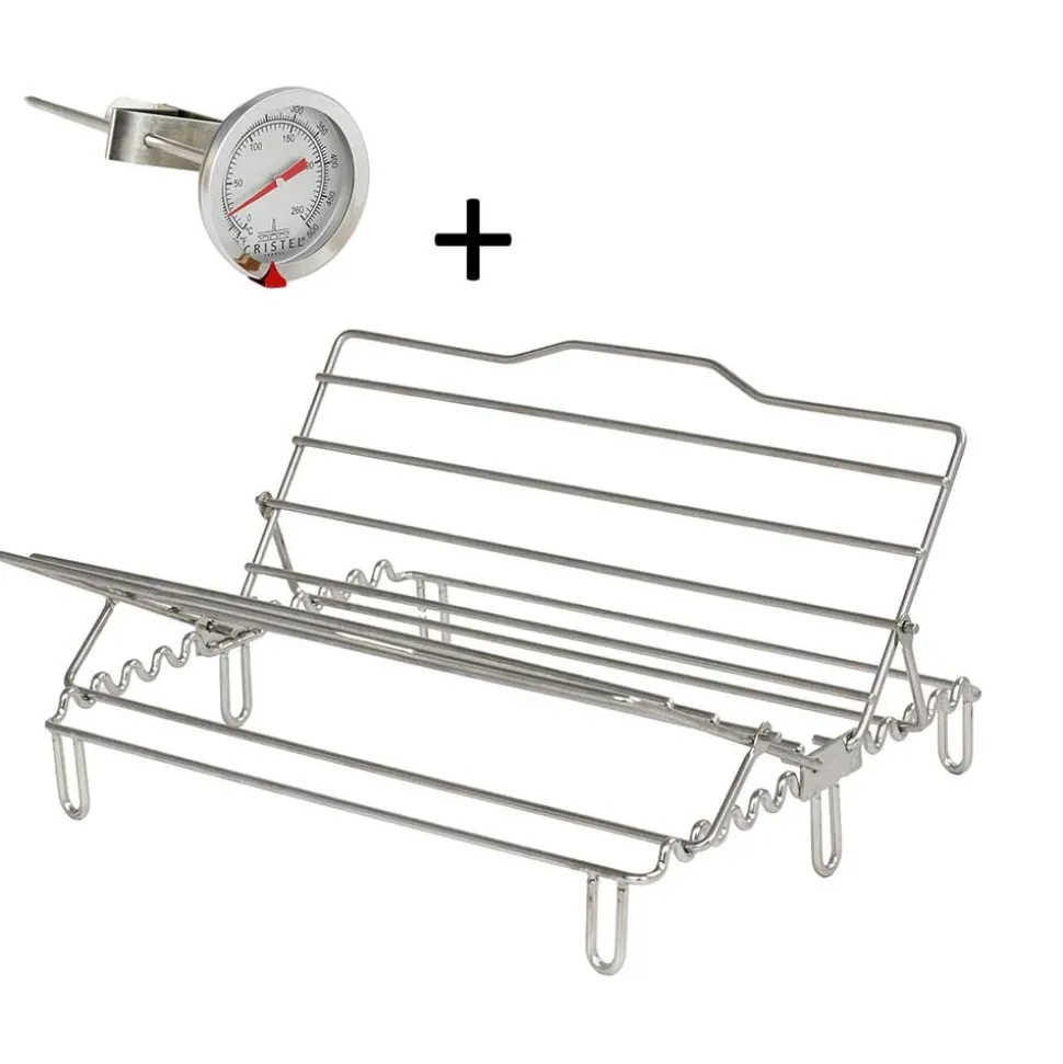 Plat à Four Inox 40 cm avec accessoires - CRISTEL
