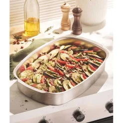 Plat à four inox rectangulaire 38 x 26 cm - DE BUYER