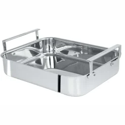 Plat rectangulaire four inox brillant 30 cm - CRISTEL