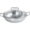 Plat Sautoir Inox Castel'Pro avec couvercle - CRISTEL