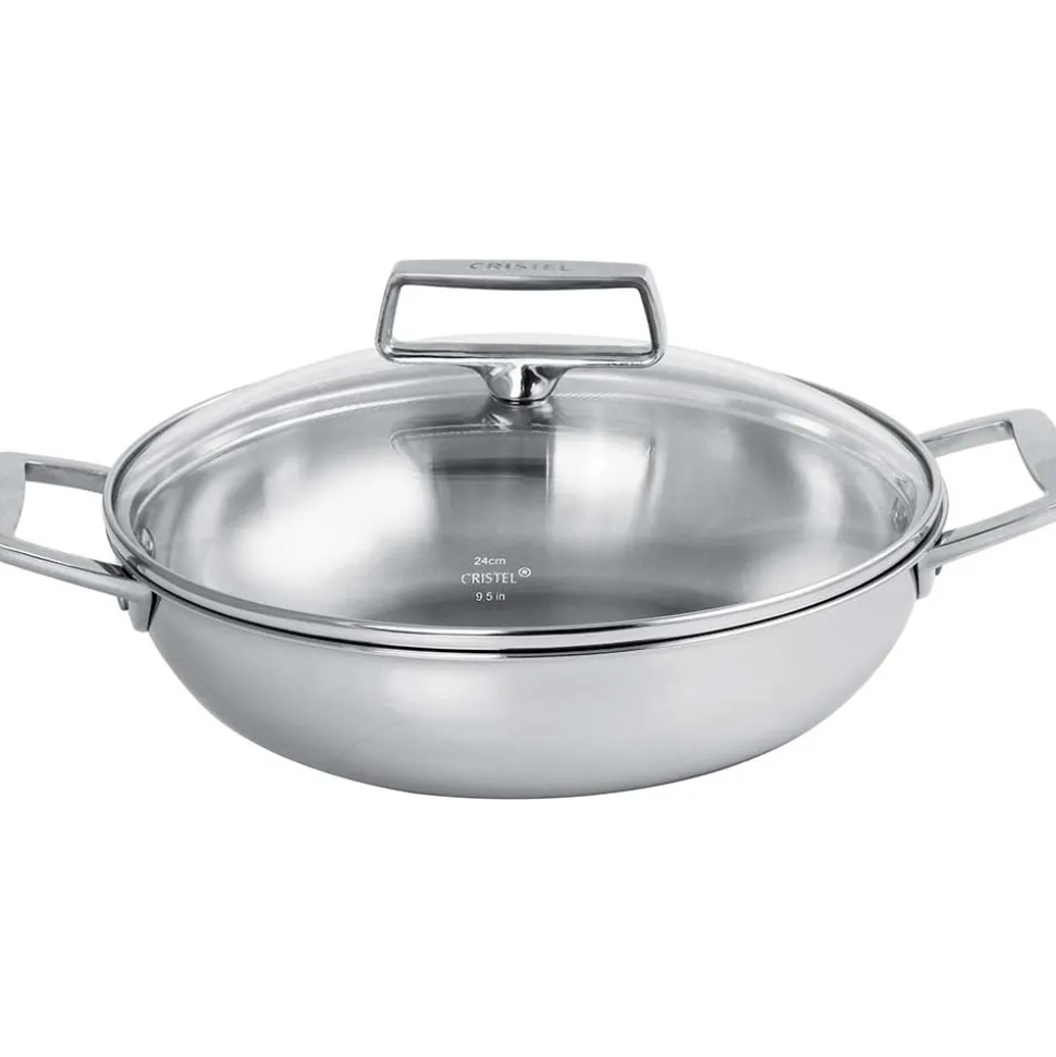Plat Sautoir Inox Castel'Pro avec couvercle - CRISTEL