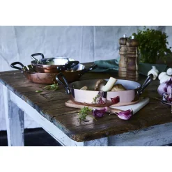 Plat à Servir Cuivre Etamé Tous Feux - BAUMALU