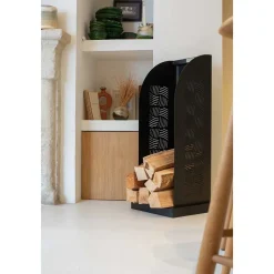 Range-bûches Essentiel Noir 95 cm - LE MARQUIER