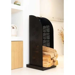 Range-bûches Essentiel Noir 95 cm - LE MARQUIER
