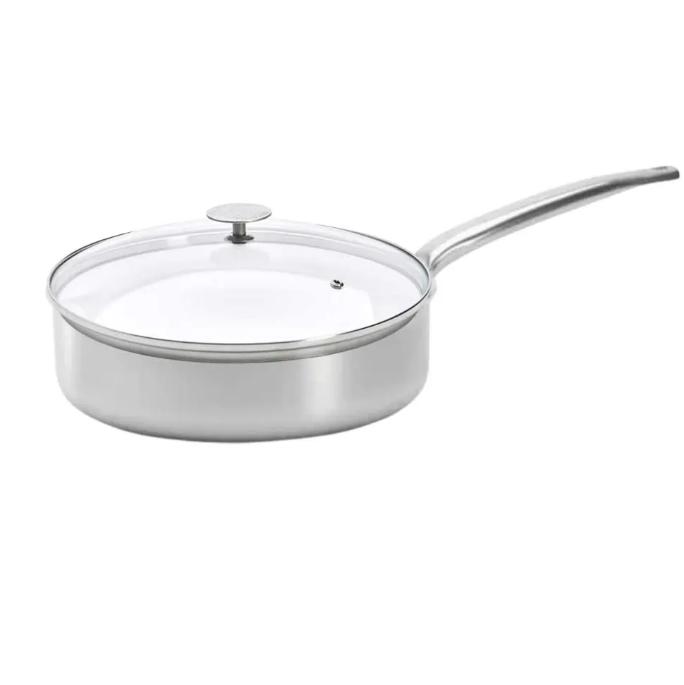 Sauteuse droite Alchimy Inox avec couvercle - de BUYER