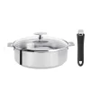 Sauteuse Mutine 24 cm amovible avec poignée noire et couvercle - CRISTEL
