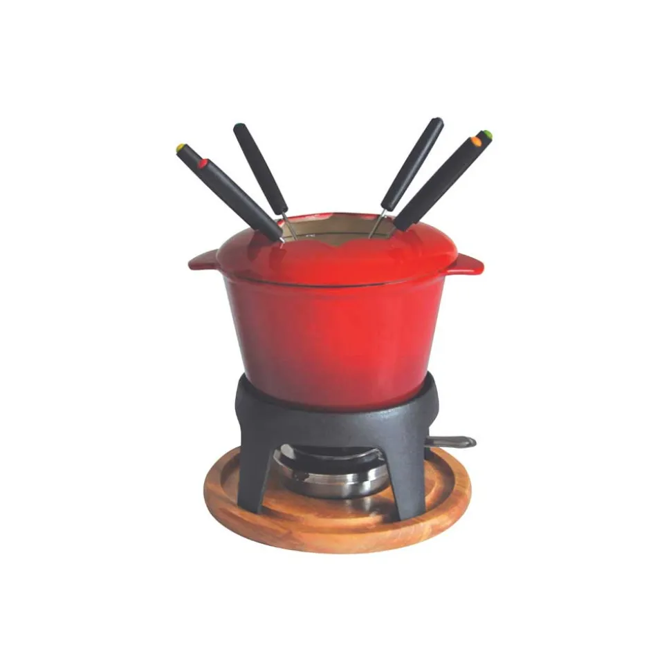 Service à fondue rouge - BAUMALU