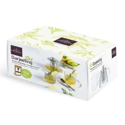 Set Darjeeling : 2 mugs en verre et théière assortie - CRISTEL
