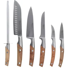 Set de 6 couteaux de cuisine Le Thiers sur support magnétique - GOYON-CHAZEAU