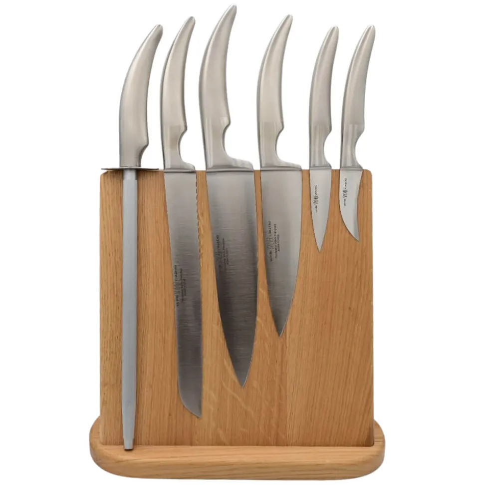 Set de 6 couteaux Styl'Ver sur support bois magnétique - GOYON-CHAZEAU