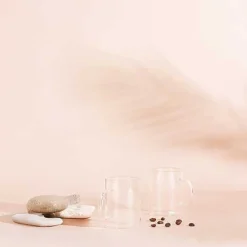 Set 2 tasses en verre pour café et thé - CRISTEL