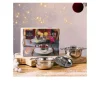 Set "tête-à-tête" avec 2 mini faitouts inox et couvercles Castel'pro - CRISTEL