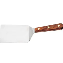 Spatule large bord carré inox manche en bois - Au Nain