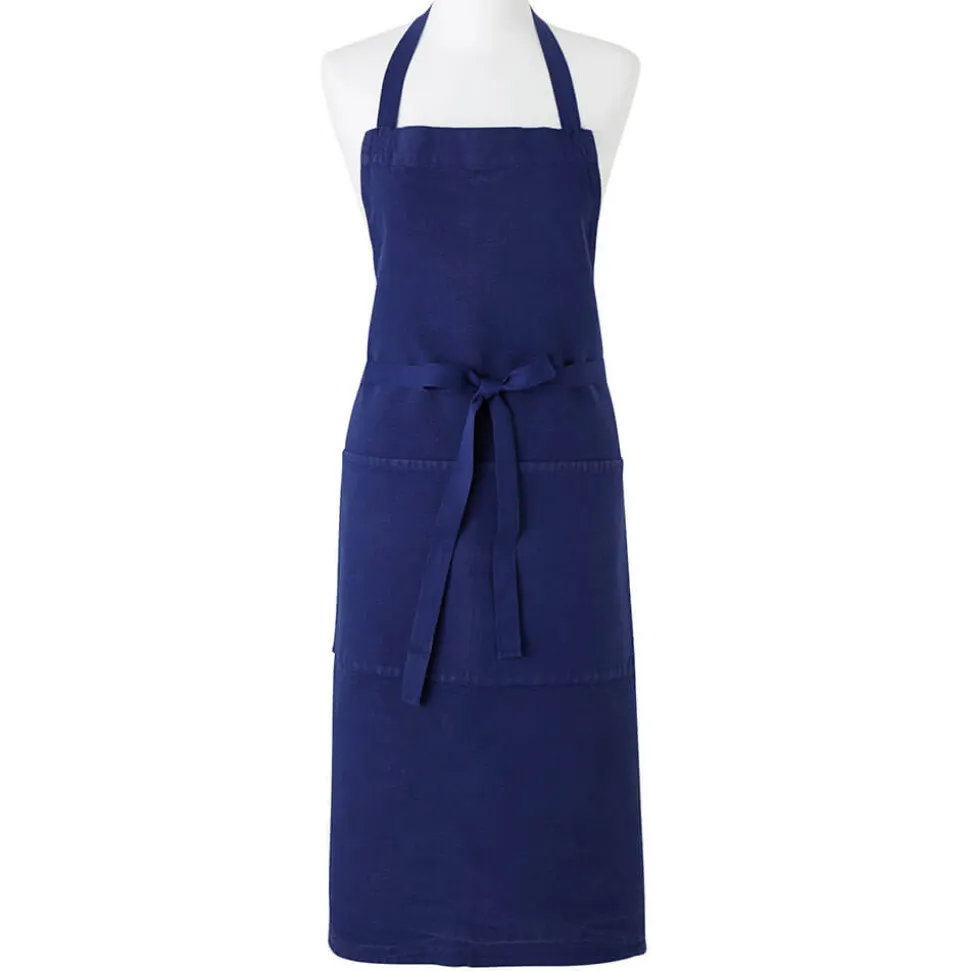 Tablier Coton Lin Bricoleur Bleu 102 x 92 cm - Charvet Editions