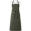 Tablier Coton Lin Fleuriste Vert Lierre 102 x 92 cm - Charvet Editions