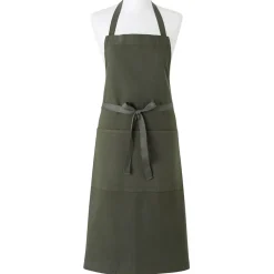 Tablier Coton Lin Fleuriste Vert Lierre 102 x 92 cm - Charvet Editions
