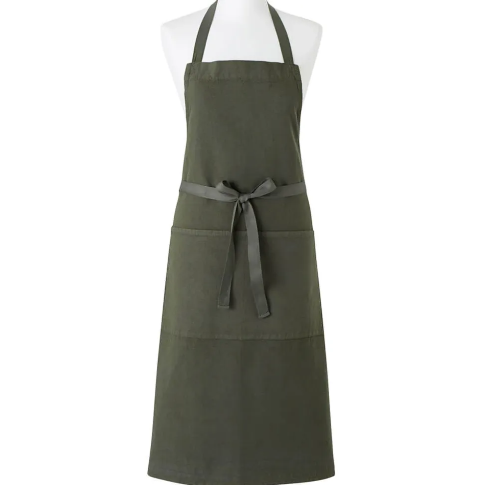 Tablier Coton Lin Fleuriste Vert Lierre 102 x 92 cm - Charvet Editions